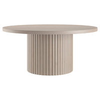 Hudson&Canal - Table basse ronde Rollan 32" de largeur - Aulne blanc-Un design contemporain moderne pour votre salon, votre bureau et plus encore