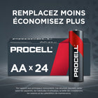 Piles alcalines AA Procell de Duracell, paquet de 24-Températures de fonctionnement entre -4F (-20C) et 129.2F (54C)