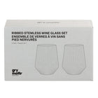Verres à vin sans pied Gry Mattr - Paquet de 2-Paquet de 2