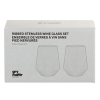 Verres à vin sans pied Gry Mattr - Paquet de 2-Paquet de 2