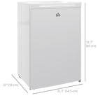 HOMCOM - Congélateur vertical compact mini 3 pi³ à porte unique réversible - blanc-Dégivrage manuel pour un nettoyage facile