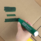 Pentel - Marqueur Permanent, Pointe Biseautée Extra-grasse, Encre Verte - Paquet de 6-Corps robuste en aluminium