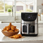 JS Gourmet - Friteuse à air de 8 L-Fenêtre intégrée avec lumière LED intérieure