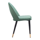 Zuo - Menlo Chaise de salle à manger - Vert - Ensemble de 2-Garantie limitée de 3 ans