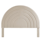 Modway - Solana Arqué Performance Velvet Tête de lit Queen, Amande-Assemblée requise