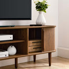 Modway - Contour 63 po Bois Meuble TV, Noyer-Tablette réglable