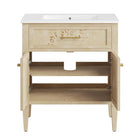 Modway - Elysian 30" Vanette de salle de bain - Burl blanc-8