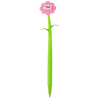 Merangue - Stylo à visage d'animal à fleurs-Stylo fantaisie orné d'un motif floral et d'un adorable embout en forme de cochon