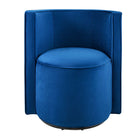 Modway - Della Performance Velvet Tissu Chaise pivotante - Marine-Capacité de poids : 330 lb