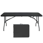 Homy Casa - Table pliante portable de 6 pi pour intérieur et extérieur, camping - Noir-Le format de 6 pi offre de l’espace aux repas