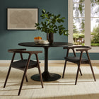 Modway - Henry Cuir et bois véganes Chaise à manger - Noir-Rembourrage en cuir végane