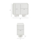 Modway - Lumo 2 portes Bois Armoire d’accent - Blanc-Rangement dissimulé à deux portes