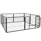 PawHut - Parc à chiens robuste 8 panneaux pour petits et moyens chiens - 23,5 po L-Convient à tous les animaux de petite à moyenne taille (chats, chiens, lapins, cochons d’Inde)