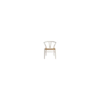 Wishbone – Chaise d’appoint AP6108W, blanc-Dotée de pieds coniques et de corde naturelle