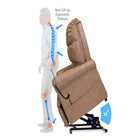 Journey - Fauteuil Perfect Sleep Deluxe 5 zones Miralux - chocolat-La fonction de levage motorisée facilite des transitions plus sûres et plus faciles entre la position assise et debout