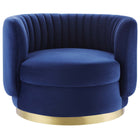 Modway - Embrace Touffe Performance Velvet Chaise pivotante - Marine d’or-Rembourrage en mousse dense