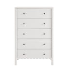 Modway - Emmeline 5 tiroirs festonnés Poitrine, Blanc-6
