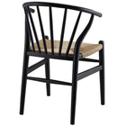 Modway - Flourish Fuseau Fauteuil d’appoint de salle à manger - Noir-Capacité de poids de la chaise : 286 lb.