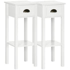 HOMCOM - Table de chevet - lot de 2-Un design moderne et élégant permet à l'ensemble de 2 tables d'appoint de s'adapter à tout décor 