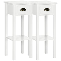 HOMCOM - Table de chevet - lot de 2-Un design moderne et élégant permet à l'ensemble de 2 tables d'appoint de s'adapter à tout décor 