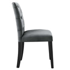 Modway - Duchess Performance Velvet Chaises de salle à manger Ensemble de 2 - Gris-Capsules de pied non marquées