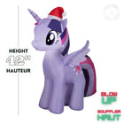 GEMMY - Peluche gonflable de Noël My Little Pony Twilight Sparkle avec chapeau de Père Noël-Pour usage intérieur et extérieur