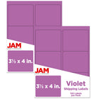 JAM Paper Étiquettes adresse pour le courrier, 4 x 3 1/3 po, violet planétaire Astrobright, 240 par paquet-9,6 oz