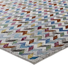 Modway - Gemma Mosaïque à chevrons Tapis 4 pi l x 6 pi L - Multicolore-Résistant aux taches / Facile à nettoyer