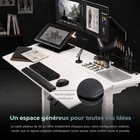 MotionGrey - Bureau debout électrique réglable Ultra  avec plateau inclinable - 55,1 po - Blanc-8