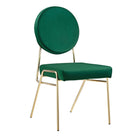 Modway - Craft Performance Velvet Fauteuils d’accompagnement à manger Ensemble de 2 - Vert Or-Chaises à manger modernes du milieu du siècle