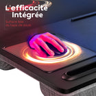 ShoppingAll - Bureau pour ordinateur portable - Noir-Un tapis de souris intégré est ajouté pour que vous puissiez travailler aussi efficacement que possible où que vous soyez. Le tapis de souris a une surface lisse pour faciliter l'utilisation de n'importe quelle souris.