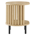 Modway - Fortitude Table d’appoint - Chêne-Capsules de pied non marquées