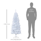 HOMCOM - Sapin de Noël artificiel de 5 pi avec ouverture automatique - Blanc-Convient aux salles, aux écoles et à la maison 