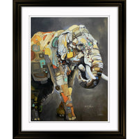 Asian Elephant par Britt Freda - Impression encadree - 30" x 34"-Impression d'art de haute qualité avec passe-partout et encadrement professionnel