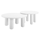 Zuo - Ola Table basse - Blanc - Ensemble de 2-Couleur: Blanc