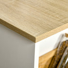HOMCOM - Table de bar moderne pour cuisine, salle à manger, salon - blanc-Matériau : Panneau de particules 