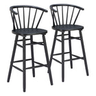 Zuo - Stenger Tabouret de bar - Noir - Ensemble de 2-Design ergonomique
