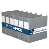Davis Group Super économie, Reliure à anneaux ronds 3 po, paquet de 6 – Gris-3 Reliure À Anneaux