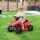 Qaba - VTT pour enfants à batterie 6V avec phares - rouge-Fonctionnement facile en marche avant et arrière 