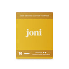 joni - Paquet Tampons applicateurs réguliers - Paquet de 16-Toutes les tampons sont GOTS sont certifiés et fabriqués à 100% en coton biologique, y compris le cordon