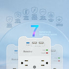 ShoppingAll - Huntkey multiprise murale avec parasurtenseur, 4 prises et 3 ports USB-7