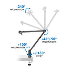 Mount-It - Bras de micro réglable-Garantie à vie limitée des fabricants