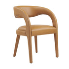 Modway - Pinnacle Cuir végane Chaise à manger Ensemble de 2 - Tan-Capacité de poids : 330 lb.