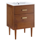 Modway - Cassia 24" Vanette de salle de bain - Blanc naturel-Assemblée requise