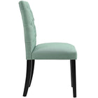 Modway - Duchess Bouton touffé Tissu Chaise à manger - Laguna-Rembourrage en mousse dense
