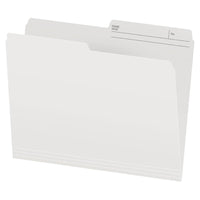Staples - Chemise de classement recyclée, coupe 1/2, format lettre, 10 1/2 pt., ivoire-Format lettre