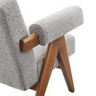 Modway - Lyra Tissu Boucle Fauteuil - Gris clair-8