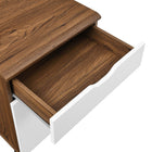 Modway - Envision Bois Armoire à dossiers, Blanc noyer-Capacité de poids : 200 lb