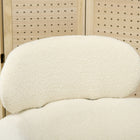HOMCOM - Fauteuil d’appoint moderne avec appui-tête amovible pour salon - blanc crème-Dimensions totales : 28 po l x 25,6 po P x 35,4 po H (71 x 65 x 90 cm)  
