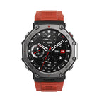 Amazfit - T-REX 3 Smartwatch - Lava-Grand écran lumineux : L'écran AMOLED peut atteindre une luminosité maximale de 2 000 nits . lisez facilement vos cartes et vos données d'entraînement quelle que soit la lumière. Le mode nuit réduit la fatigue oculaire dans l'obscurité et le mode gant permet à l'écran de rester réactif lorsque vous portez des gants de 2 mm d'épaisseur